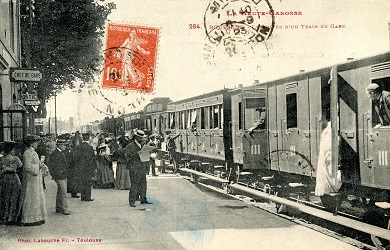 Train en gare de Bossens en 1923