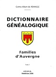 Couverture du livre Dictionnaire Généalogique Familles d’Auvergne